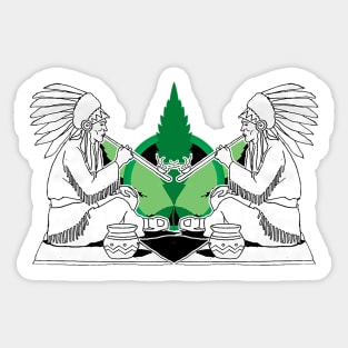 Green smoke of peace Sticker